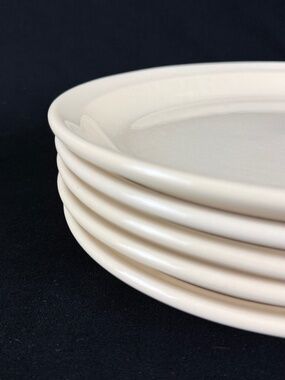 5 Syracuse China Econo Rim 9.75 Oval Dinner Chop Plates MCM Restaurant Ware Tan
